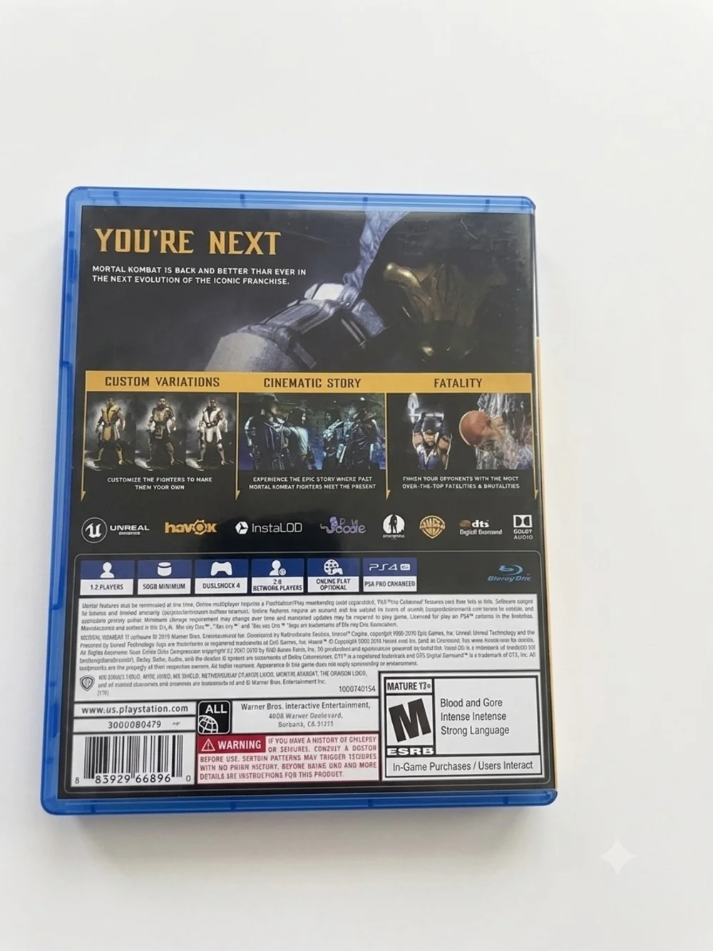 Mortal Kombat 11 PS4 Game - Yellow Cover